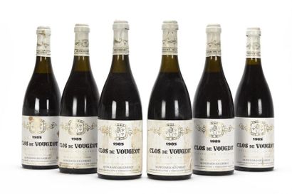 6 bouteilles CLOS DE VOUGEOT (Grand Cru)...