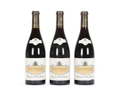 null 3 bouteilles VOSNE-ROMANÉE LES MALCONSORTS (1er Cru) 1 étiquette plissée

Domaine...