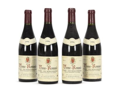 4 bouteilles VOSNE-ROMANÉE LES MALCONSORTS...