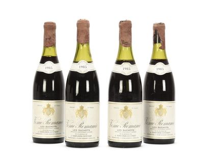 4 bouteilles VOSNE-ROMANÉE LES SUCHOTS (1er...
