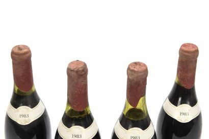 null 4 bouteilles VOSNE-ROMANÉE LES SUCHOTS (1er Cru) 1 à 3; 2 à 3,5 cm; e.l.s; c.s....