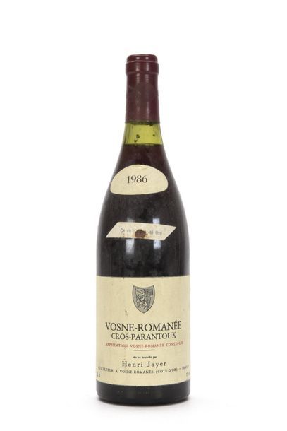 null 1 bouteille VOSNE-ROMANÉE CROS-PARANTOUX (1er Cru) 1,8 cm; étiquette légèrement...