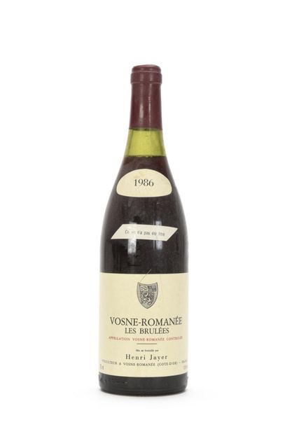 null 1 bottle VOSNE-ROMANÉE LES BRULÉES (1er Cru) 2,4 cm; light clm.s. with 1 crease

Henri...