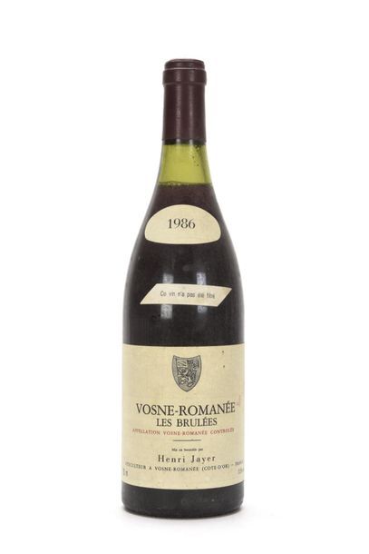 1 bouteille VOSNE-ROMANÉE LES BRULÉES (1er Cru) 2,7 cm; e.l.a. 
Henri Jayer, 19...
