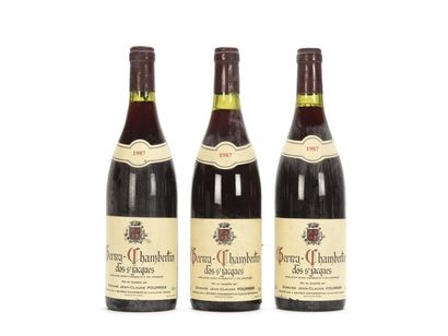  3 bouteilles GEVREY-CHAMBERTIN CLOS ST JACQUES (1er Cru) 1 e.a. 
Jean-Claiude Fourrier,...