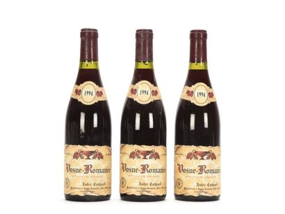 3 bouteilles VOSNE-ROMANÉE (1 clm.a.) 
André...