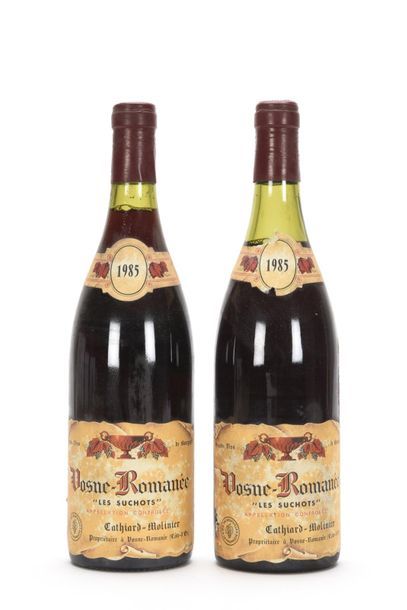 2 bouteilles VOSNE-ROMANÉE LES SUCHOTS (1er...