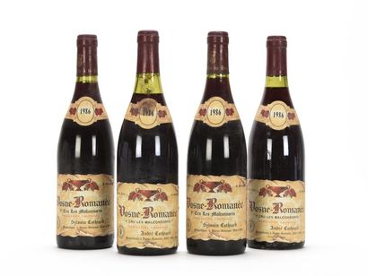 4 bouteilles VOSNE-ROMANÉE LES MALCONSORTS...