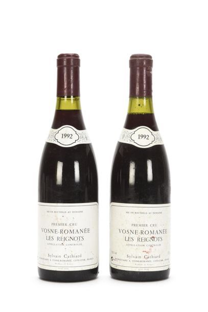 2 bouteilles VOSNE-ROMANÉE LES REIGNOTS (1er...
