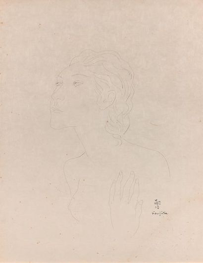 null Tsuguharu FOUJITA (1886-1968)

Jeune femme pensive. Circa 1926.

Encre de chine...