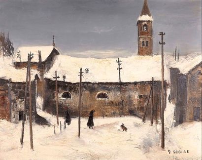 null Gaston SEBIRE (1920-2001)

Eglise sous la neige.

Huile sur toile.

Signée en...