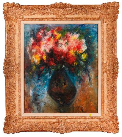 null Edouard Joseph GOERG (1893-1969)

Bouquet de Godetias. Août 1956. 

Huile sur...