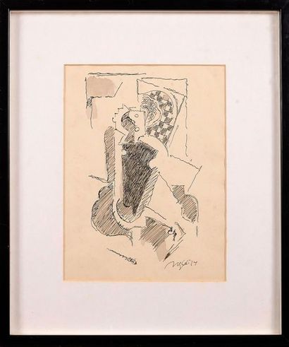 null Albert GLEIZES (1881-1953)

Composition cubiste. 1924.

Encre.

Signée et datée...