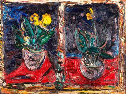 null Richard MANDIN (1909-2002)

Deux vases cloisonnés. 1949.

Huile sur papier marouflée...