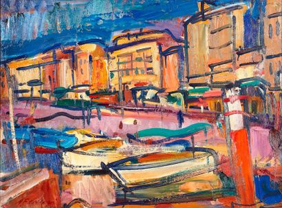 null Antoine FERRARI (1910-1995)

Le quai du port à Marseille. 1957.

Huile sur toile.

Signée...