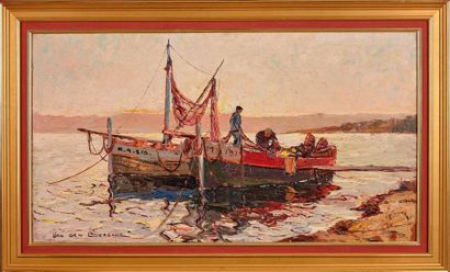 null Fernand VAN DEN BUSSCHE (1892-1975)

Les pêcheurs.

Huile sur panneau.

Signé...