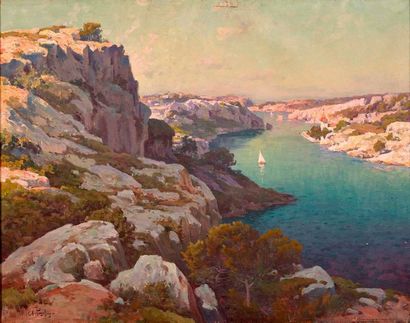 null Antoine PONCHIN (1872-1934)

La calanque de Port-miou, Cassis.

Huile sur toile.

Signée...