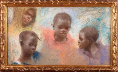 null Lucien LÉVY-DHURMER (1865-1953)

Portraits de jeunes Gnaoua.

Pastel.

Signé...