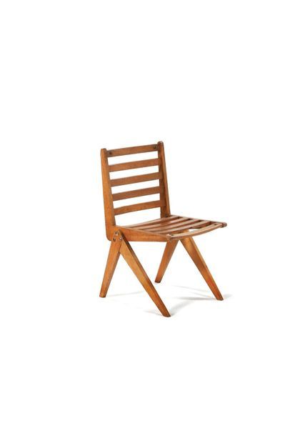 null Pierre JEANNERET

(1896-1967)

Chaise dite Ciseau

Frêne

81 x 52 x 48 cm.

BCC,...