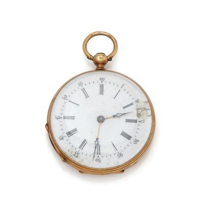 null Pocket watch in 18K 750 thousandths yellow gold with mechanical movement.
Round...