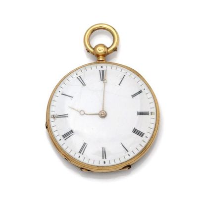 null Perret Cie à Genève Ladies' pocket
watch in 18K 750 thousandths yellow gold...