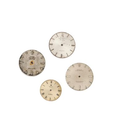 Rolex Set of 4 dials, two for Air King Silver,...