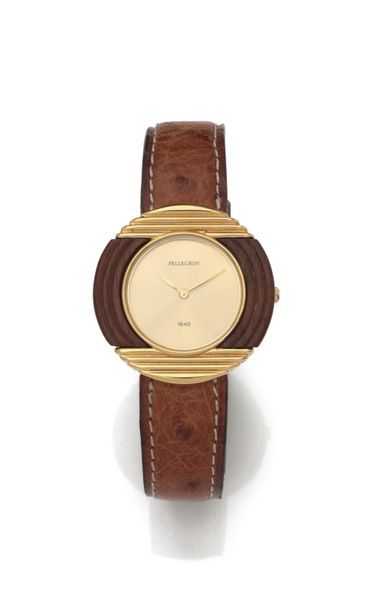 null Pellegrin Gold-plated ladies'
watch with quartz movement.
Round gold-plated...