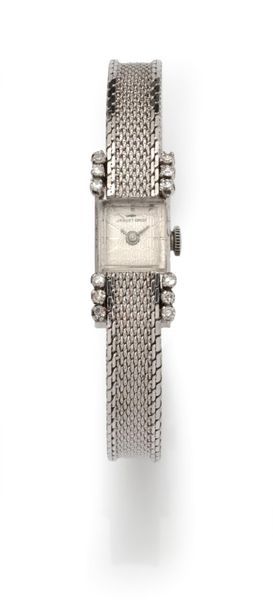 null Jacquet Droz Ladies'
watch in 18K white gold 750 mils with mechanical movement.
Rectangular...