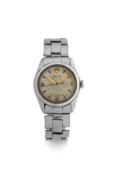 null ROLEX
Oyster reference 6082 Steel city
watch with mechanical movement.
-Round...