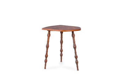 null Emile GALLÉ (1846-1904) 

Pedestal Table More Than Thinking Than Saying Marquetry...
