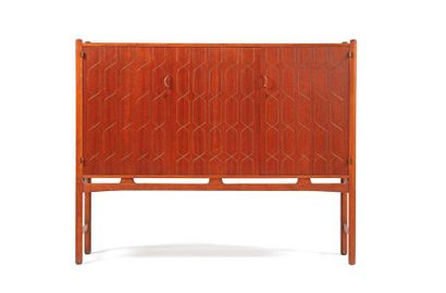 null David ROSEN (XX) 

Enfilade Teck, acajou 127 x 158 x 45 cm. Circa 1960 

