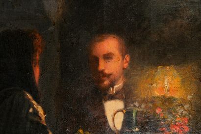 null Louis MURATON (1850-1901) 

Le déjeuner en famille 

Huile sur toile Signée...