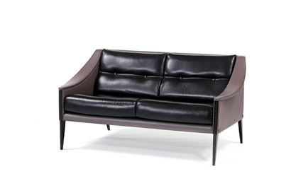 null Gio PONTI (1891-1979) 

Sofa from the Dezza series Leather, steel 70 x 124 x...