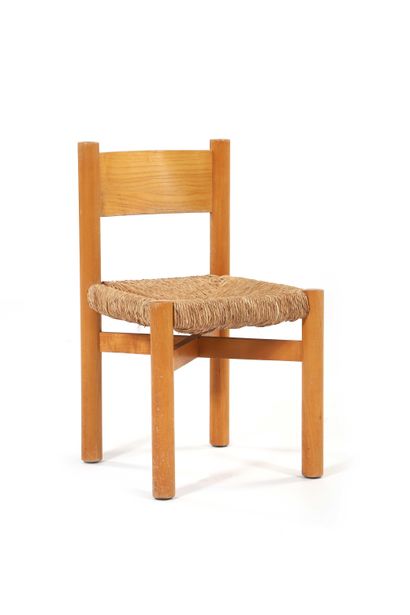 null Charlotte PERRIAND (1903-1999) 

Chair called Méribel Paille, pine 71 x 41 x...