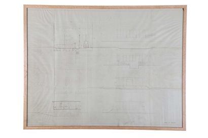 null Atelier Jean PROUVÉ (XX) 

2 plans d’exécution Crayon sur papier 76 x 65 cm....