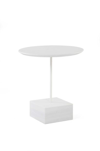 null Ettore SOTTSASS JR (1917-2007) 

Pedestal table called Primavera Marble, metal...