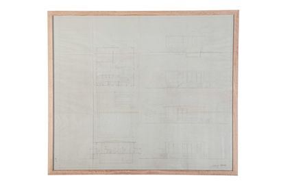 null Atelier Jean PROUVÉ (XX) 

2 plans d’exécution Crayon sur papier 76 x 65 cm....