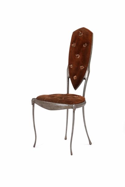 null Mark BRAZIER-JONES (1956) 

Saint James chair Steel, velvet Signed 96 x 40 x...