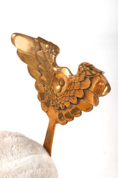 null Mark BRAZIER-JONES (1956) 

Chair called Pegasus Bronze, skin Signed and numbered...