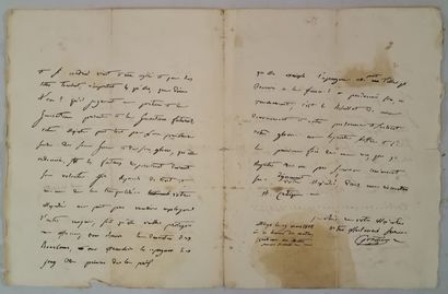 null Lettre de Murat à Napoléon datée du 19 mars 1908.

Reproduction lithographi...