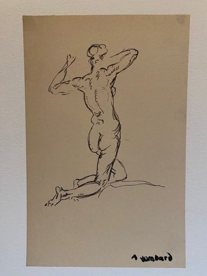 null Alfred LOMBARD (1884-1973)

Femme à genou, circa 1925

Encre sur papier

Cachet...