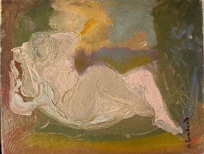 null Alfred LOMBARD (1884-1973)

Sketch for a Reclining Nude, circa 1930

Oil on...