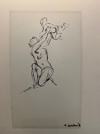 null Alfred LOMBARD (1884-1973)

Femme nue de face tenant un enfant à bout de bras,...