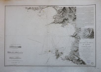 Carte maritime XIXe siècle de la zone de Bandol Carte maritime de la zone de Bandol,...