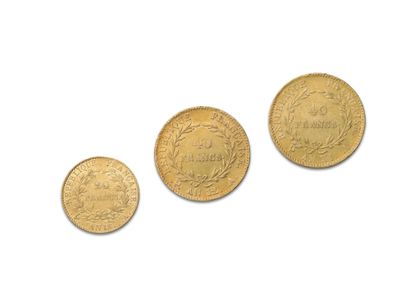 null CONSULAT (1799-1804)

40 francs or : 2 exemplaires. An XI Paris et An 12 Paris.

20...