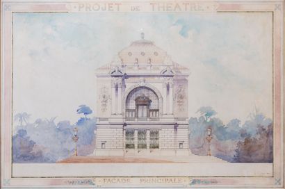 null Theatre project

Architect's drawing signed A.Viennois

Pencil and watercolor...