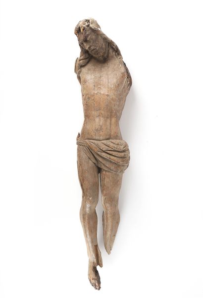 null 
Grand Christ en bois sculpté

XVIe siècle

Hauteur : 100 cm

(manque les bras,...