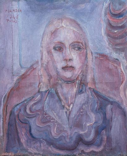 null Richard MANDIN (1909-2002) 

Portrait d’une femme 

Huile sur toile Signée et...