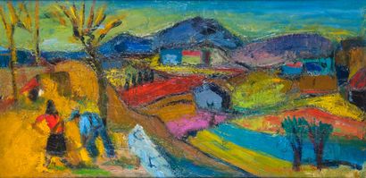 null Pierre AMBROGIANI (1907-1985) 

Landscape 

Oil on canvas Signed lower right...