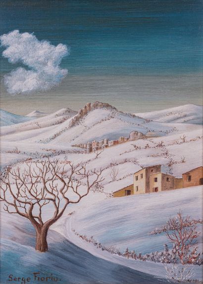 Serge FIORIO (1911-2011) 

Snowy landscape...